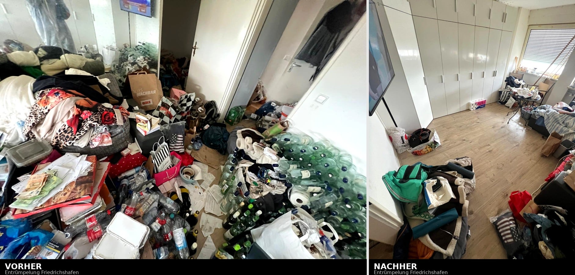 Entrümpelung Friedrichshafen – Wohnungsräumung Vorher und Nachher 2026