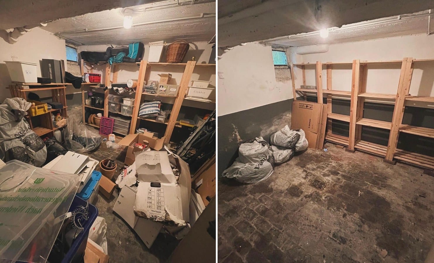 Kellerräumung Konstanz — Vorher Nachher
