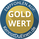 Goldwert Siegel – Empfohlen auf KennstDuEinen.de